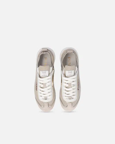 Pinko Sneakers Basses En Maille Avec Empiècements Effet Miroir