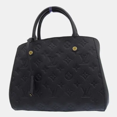 Pre-owned Louis Vuitton Black Leather Monogram Empreinte Montaigne Bb Handbag