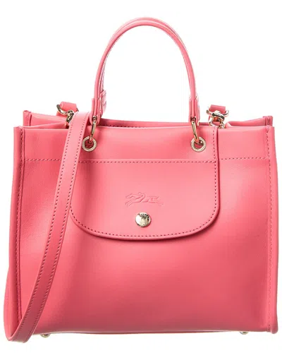 Longchamp Small Cabas Pink Handbag With Embossed Logo On The Front And Adjustable And Removable Shou