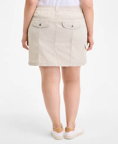 Style & Co Plus Size Zig Zag Mini Skirt, Exclusively At Macy's In Gray
