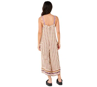 Rip Curl Cala Nights Print Wide Leg Jumpsuit In Neutral