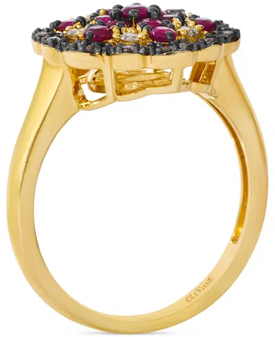 Le Vian Ruby (1/2 Ct. T.w.) & Diamond (1/3 Ct. T.w.) Statement Ring In 14k Yellow Gold
