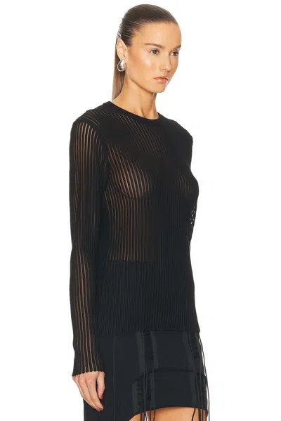 Helmut Lang Shirt Stripe Top In Black