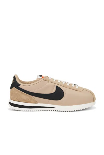 Nike Cortez Leather And Suede-trimmed Shell Sneakers In Neutral
