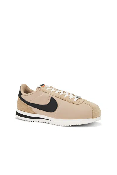 Nike Cortez Leather And Suede-trimmed Shell Sneakers In Neutral