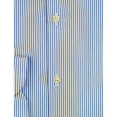 Bagutta Light Blue Cotton Men Men's Shirt