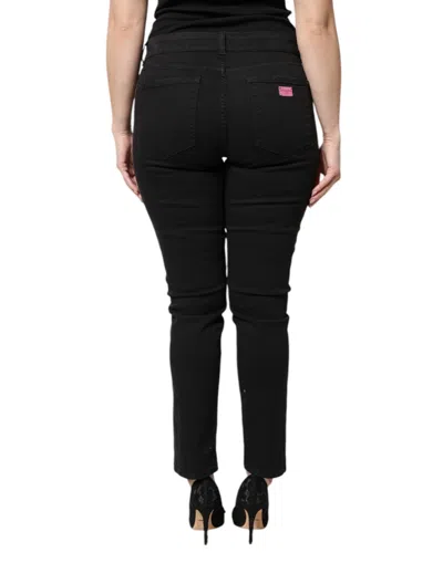 Pre-owned Dolce & Gabbana Black Cotton High Waist Skinny Denim Women's Jeans ()