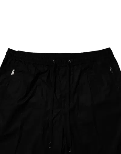 Dolce & Gabbana Black Cotton Stretch Jogger Sweatmen's Men's Pants In Black