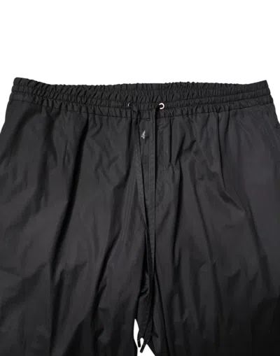 Dolce & Gabbana Black Cotton Single Breasted 2 Piece Men's Suit
