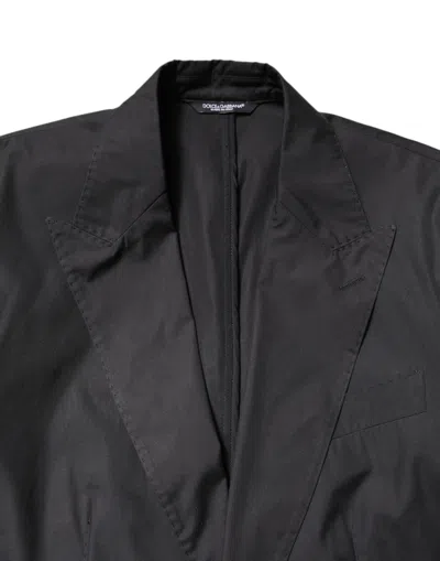 Pre-owned Dolce & Gabbana Black Cotton Taormina Formal 2 Piece Men's Suit ()