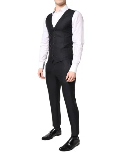 Dolce & Gabbana Black Stripe Single Breasted Formal Men's Suit