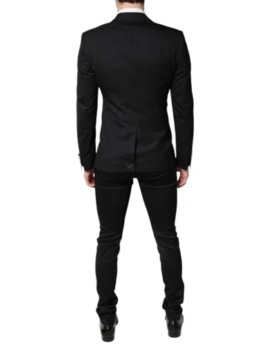 Dolce & Gabbana Black Stripe Single Breasted Formal Men's Suit