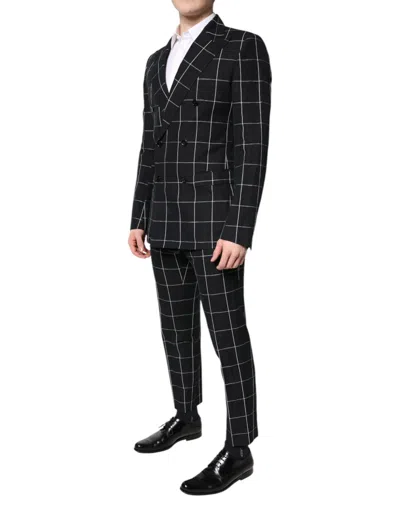 Dolce & Gabbana Black Taormina Double Breasted 2 Piece Men's Suit