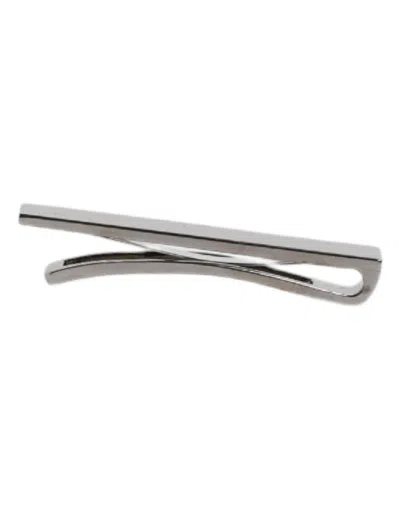 Dolce & Gabbana Black Tone Brass Logo Branded Tie Clip Men's Bar