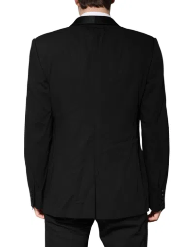 Dolce & Gabbana Black Wool Single Breasted 2 Piece Suit In Black