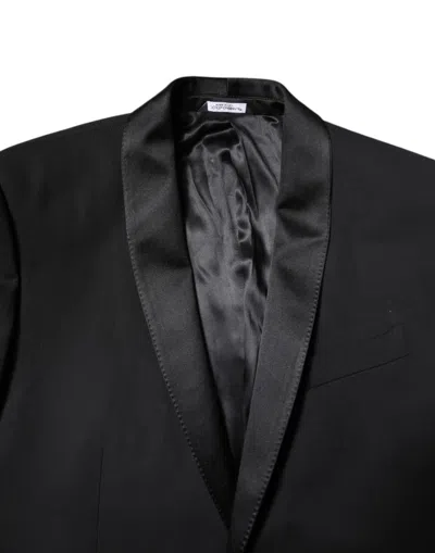 Dolce & Gabbana Black Wool Single Breasted 2 Piece Suit In Black