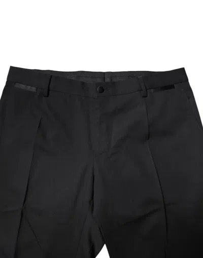 Dolce & Gabbana Black Wool Single Breasted 2 Piece Suit In Black