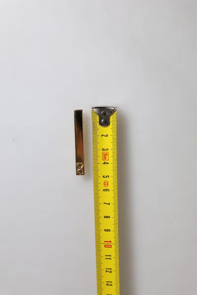 Dolce & Gabbana Gold Tone Brass Crystal Branded Accessory Tie Clip Men's Bar