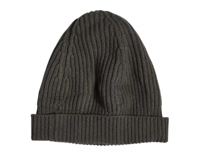 Pre-owned Dolce & Gabbana Green Wool Dg Plaque Knitted Winter Beanie Men's Hat ()