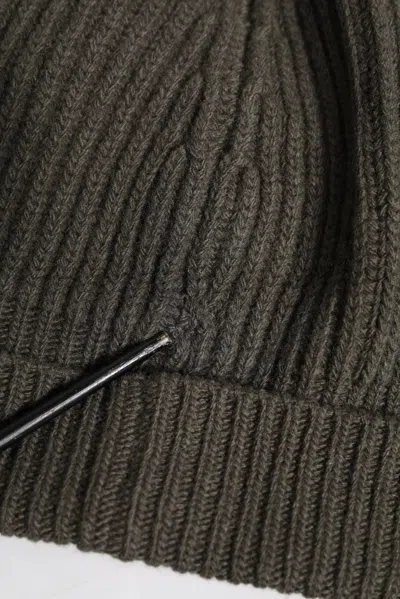 Pre-owned Dolce & Gabbana Green Wool Dg Plaque Knitted Winter Beanie Men's Hat ()