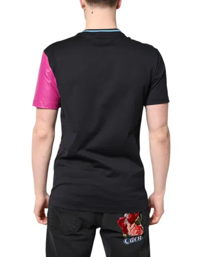 Pre-owned Dolce & Gabbana Multicolor Printed Logo Short Sleeve Men's T-shirt ()