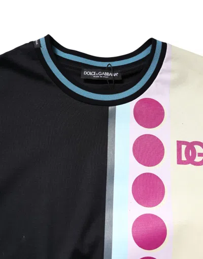 Pre-owned Dolce & Gabbana Multicolor Printed Logo Short Sleeve Men's T-shirt ()
