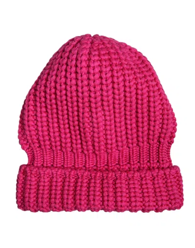 Dolce & Gabbana Pink Solid Wool Knitted Winter Beanie Hat In Pink