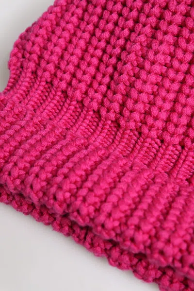 Dolce & Gabbana Pink Solid Wool Knitted Winter Beanie Hat In Pink
