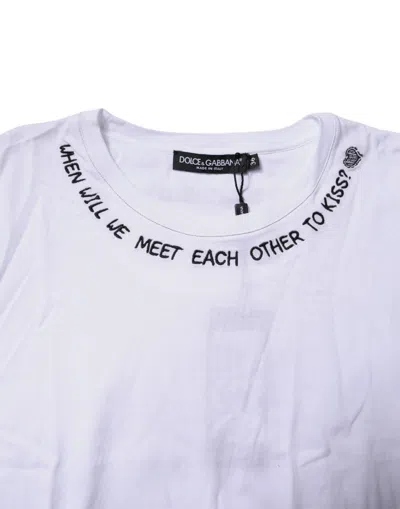 Pre-owned Dolce & Gabbana White Cotton Sleeveless Printed Tank Women's T-shirt ()