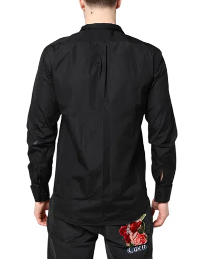 Pre-owned Emporio Armani Black Cotton Long Sleeves Men Formal Dress Men's Shirt ()