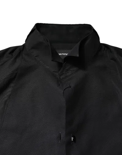 Pre-owned Emporio Armani Black Cotton Long Sleeves Men Formal Dress Men's Shirt ()