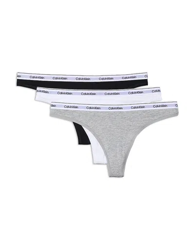 Calvin Klein Women's Modern Logo 3-pack Low Rise Thong
