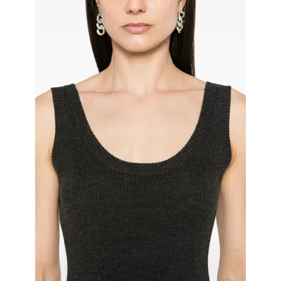 Brunello Cucinelli Gray Sweaters In Black