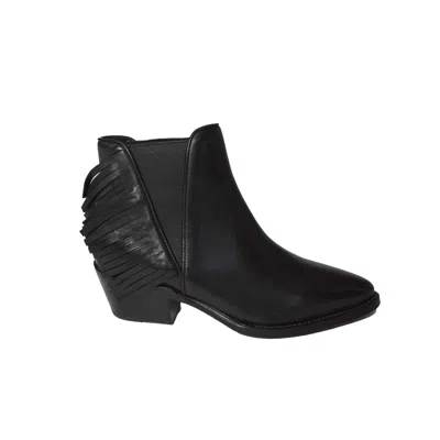 Damy Low-cut Texan-style Ankle Boots With Fringe Detailing