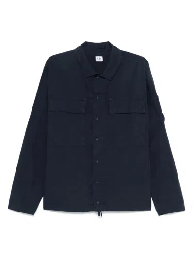 C.p. Company C.p.company Cotton Overshirt In Blue