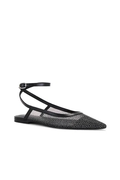 Free People Women's Sheer Glitter Jules Flat In Black