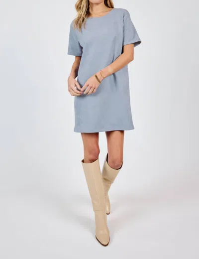 Sadie & Sage Align Faux Suede Mini Dress In Blue