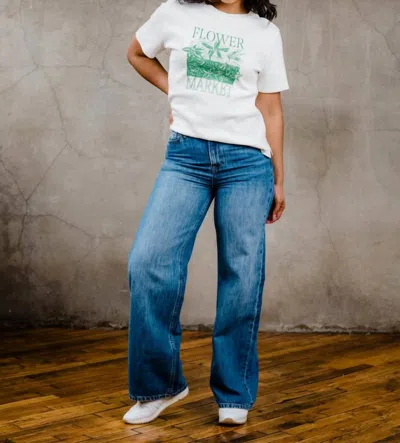Able Elaine Wide Leg Jean In Medium Indigo Wash