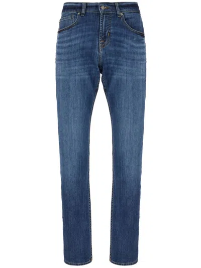 7 For All Mankind Mistral Jeans Whiskering Effect In Blue