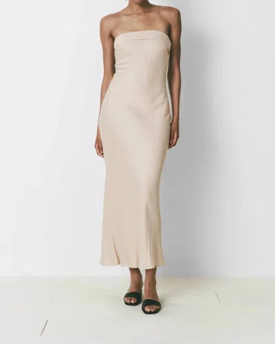 Rue Sophie Fete Strapless Dress In Oat