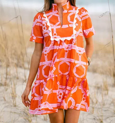 House Of Mbr Clinks In Pippa Short Dress In Orange