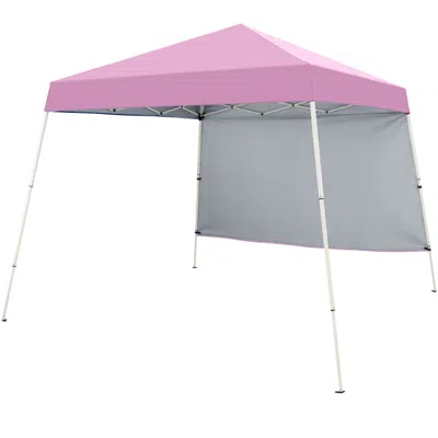 Hivvago 8 X 8 Feet Pop Up Canopy Tent With 1 Sidewall And Portable Backpack