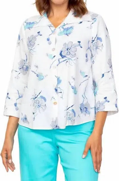 Habitat Retro Swing Shirt In Parisian Floral In Twilight