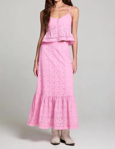 Saltwater Luxe Tatumn Maxi Skirt In Lace Peony