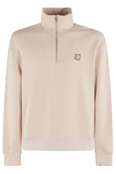 Maison Kitsuné Bold Fox Head Patch Comfort Half Zipped Sweatshirt