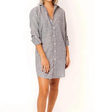 Emily Phillips Girlfriend Mini Dress In Chambray