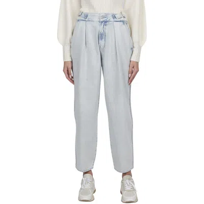 7 For All Mankind Balloon Tab Womens Pleated Denim Ankle Jeans