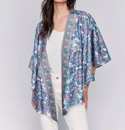 Charlie B Printed Satin Kimono In Cashmere