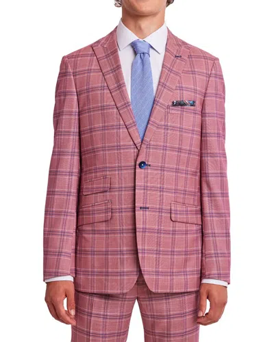 Paisley & Gray Ashton Slim Fit Plaid Sport Coat In Pink