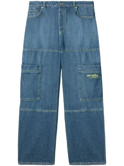 Off-white Irregular Straight-leg Cargo Jeans